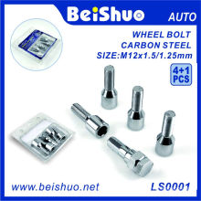 Hot Sale 4+1 PCS Carbon Steel Wheel Hub Bolt Set